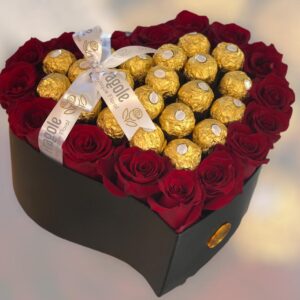 Caja Corazón con 20 Rosas