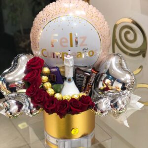 Caja de Rosas y Espumante