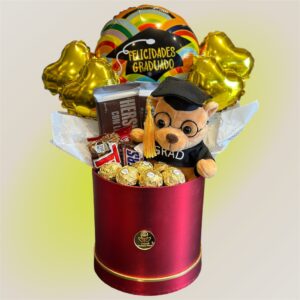 Arreglo con peluche de graduación